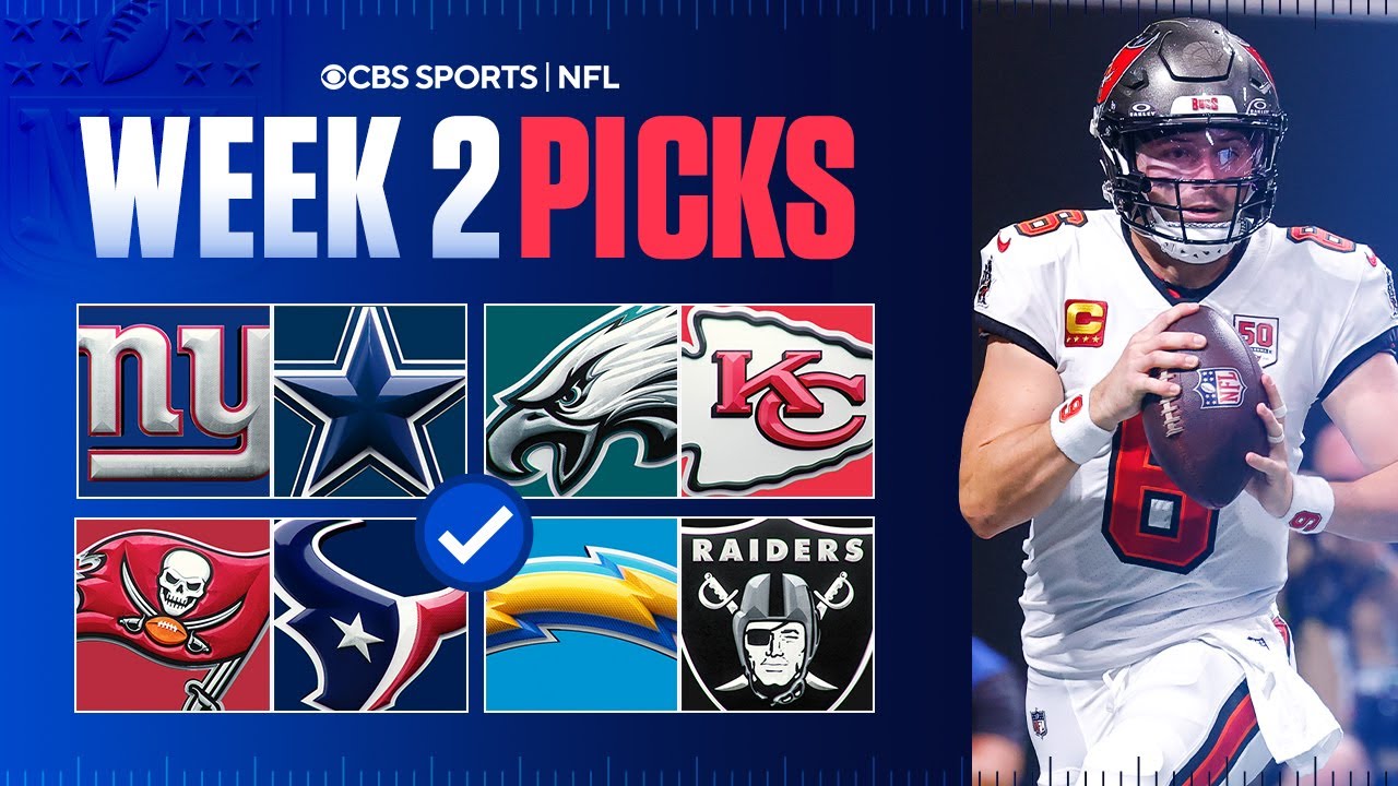 NFL Predictions and Best Bets For EVERY Week 2 Game [Buccaneers at Texans, Chargers at Raiders]