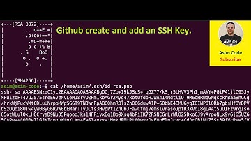 Github create and add an SSH Key