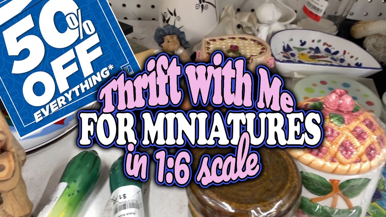 Thrift with Me at Goodwill Thrift Stores 50% off Sale for Miniatures for My Dollhouses and Dioramas