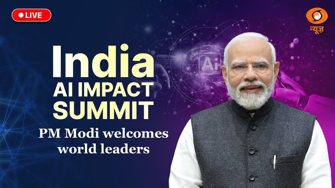 PM Modi warmly receives world leaders for the India Al Impact Summit at Bharat Mandapam