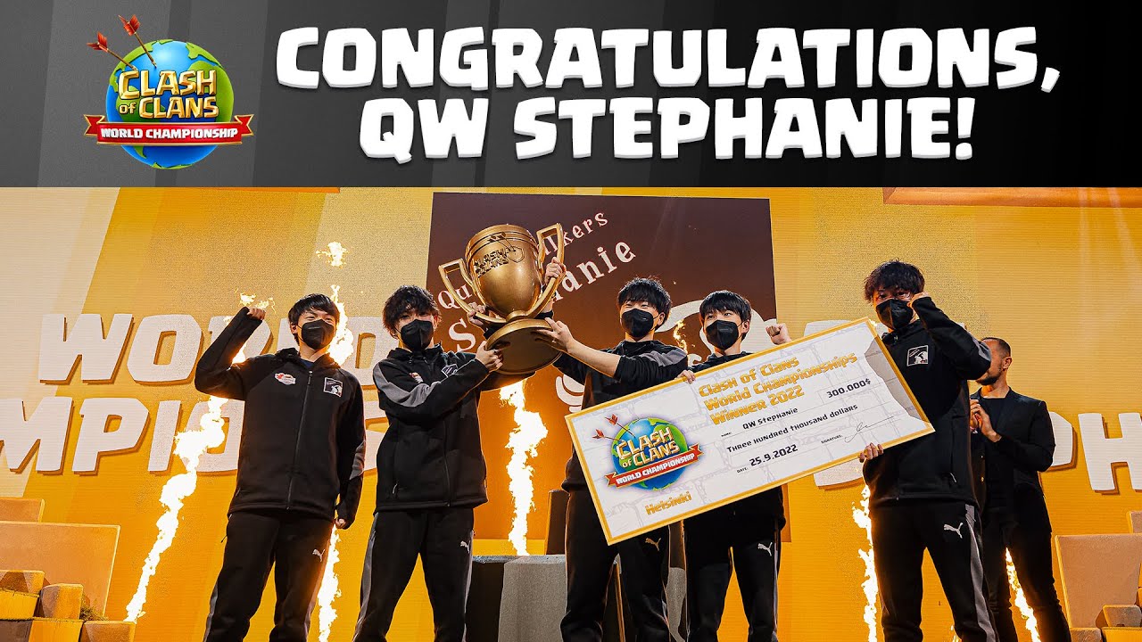 QW Stephanie vence Campeonato Mundial de Clash of Clans 2022 - Clash of  Clans Dicas