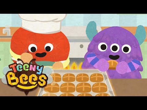 Hot Cross Buns TEENYBEES Learn Counting Song Nursery Rhymes For Toddlers Kids Learning Song 