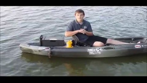 Kayak Anchor Wizard with anchor trolley system.