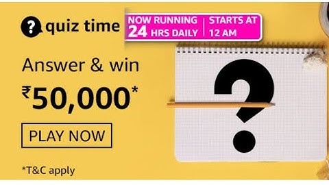 Amazon Quiz Answers Today | Win 50000 Amazon Pay Balance | 20 June 2021