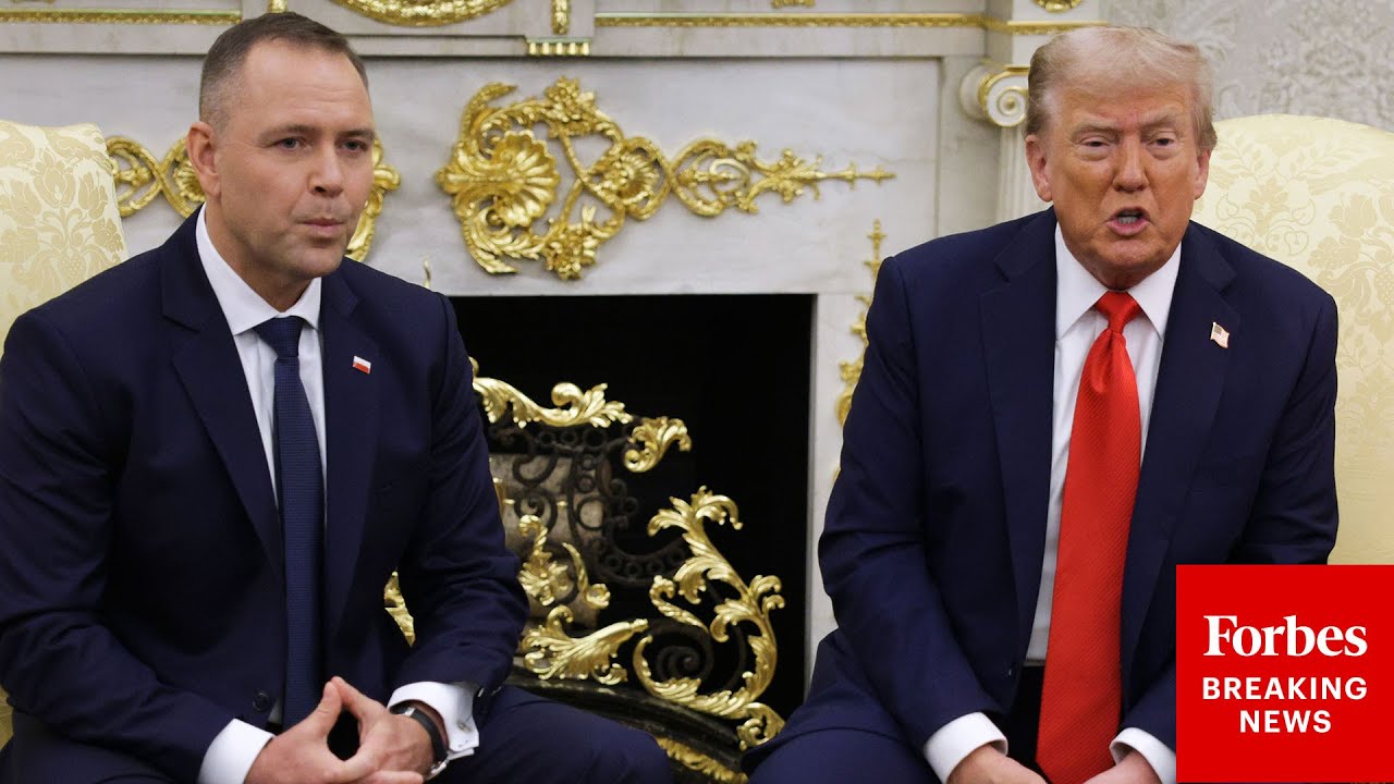 BREAKING NEWS: Trump Takes Multiple Questions From Reporters During Meeting With Poland President