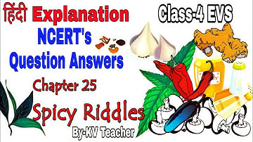 Spicy Riddles/Class-4 EVS/हिंदी Explanation and NCERT Question Answers/By Kendriya Vidyalaya Teacher