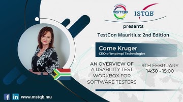 Corne Kruger: An Overview of a Usability Test Workbox for Software Testers