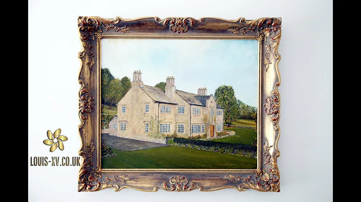 Victorian House Antique Oil Painting with an encha...