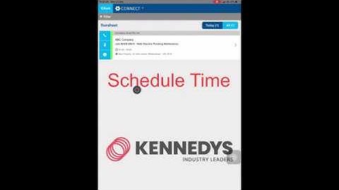 How to Schedule time in simpro Connect