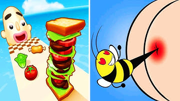 Satisfying ASMR Gameplay - Tricky Brain Story: Help Me vs Sandwich Runner All Levels