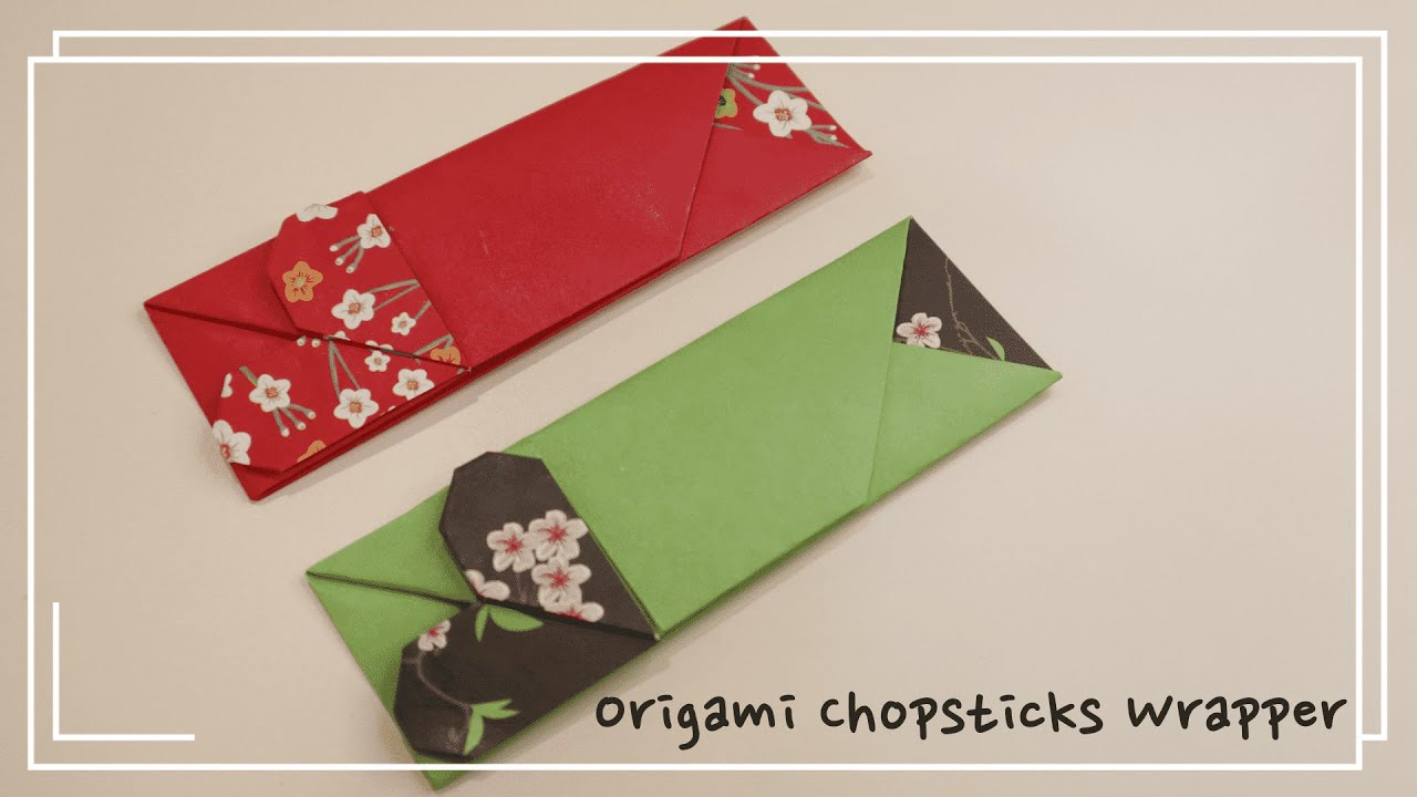 Origami Chopsticks Wrapper | Origami Chopsticks Case | Chopsticks Paper Holder | DIY