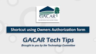GACAR Tech Tips - Shortcut using the Owners Authorization