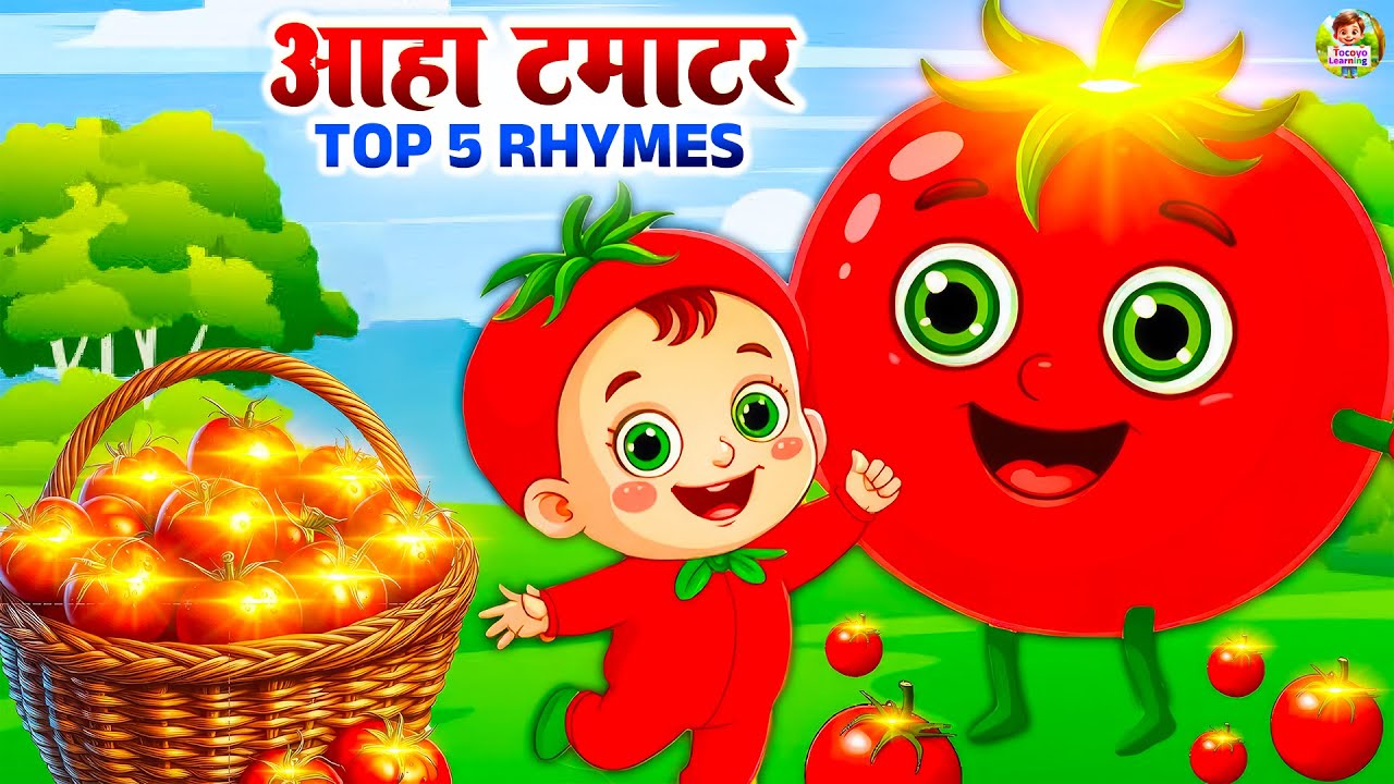 Aaha Tamatar Bade Mazedar | आहा टमाटर बड़े मज़ेदार | Top 5 hindi Rhymes | Baby Songs | #Cartoon