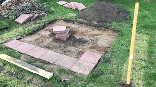 Making A Fire Pit Out Of A Tractor Rim Time Lapsed