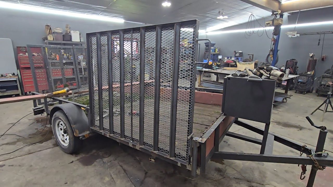 Building a trailer ramp and adding to the side of a trailer - YouTube