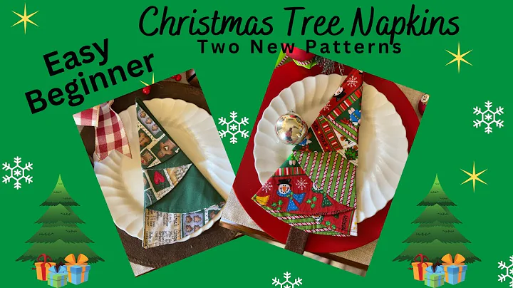 ADORABLE EASY DIY Folded CHRISTMAS TREE NAPKIN Tutorial- perfect project for beginner!