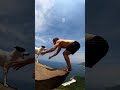Cliff Edge Prank: Dog's priceless reaction! #shorts