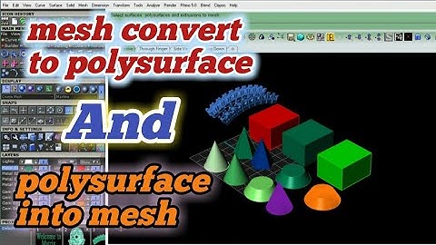 how to convert mesh surface into ploysurface  | mesh surface convert to polysurface