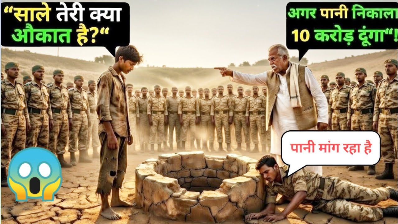 सबने समझा कि ये लड़का नौकर .लेकिन 12 साल बच्चे ने 50 साल सूखे कुएं से पानी निकालकर फौजी को बचाया 😱😱