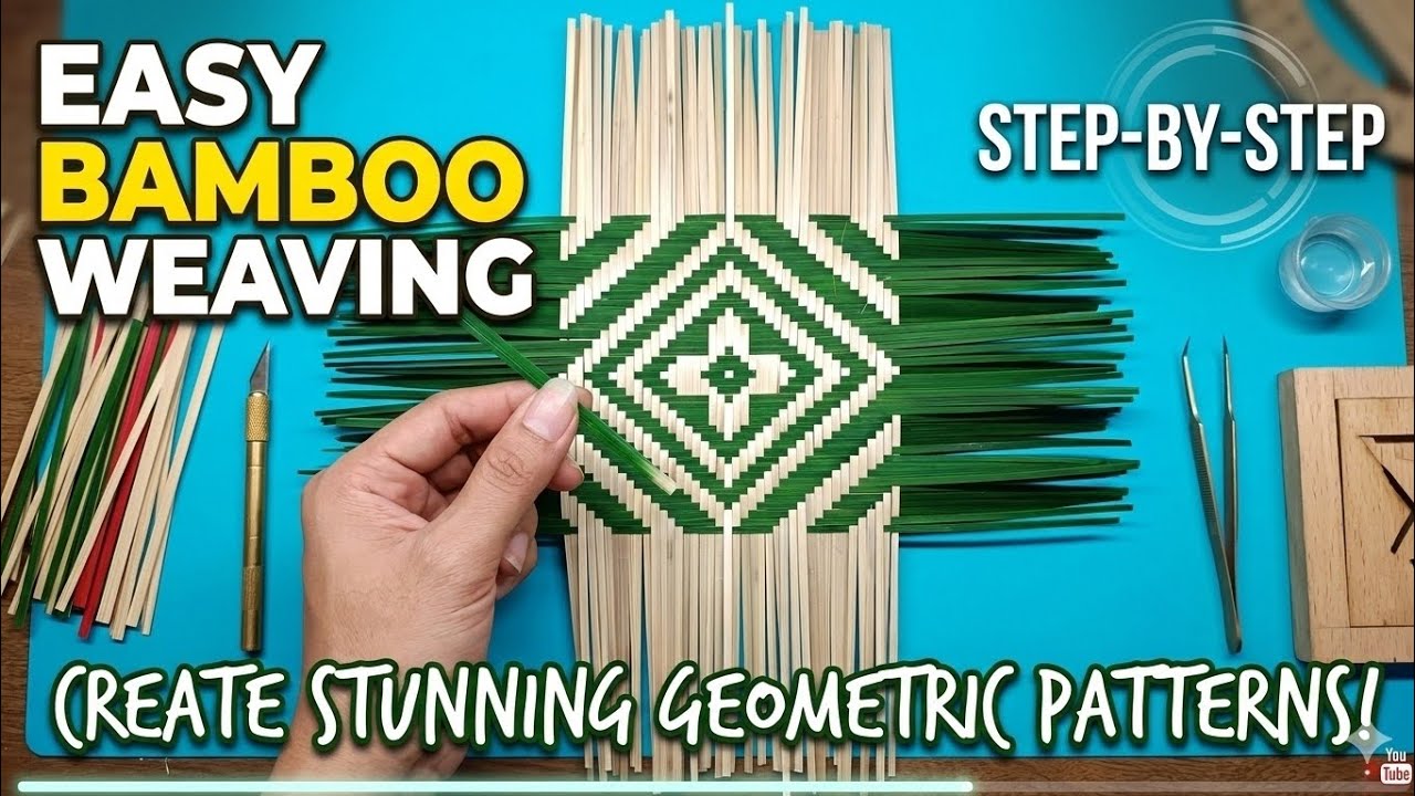Bamboo Paper Tutorial Easy Bamboo Weaving, step-by-step/Bamboo weaving tutorial/Bamboo ...