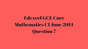 Edexcel GCE Core Mathematics C1 June 14 Q4