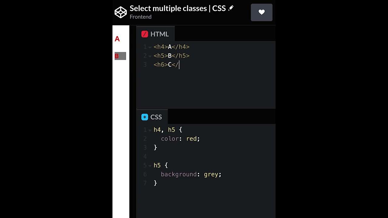 #2 Select multiple classes CSS Frontend #shorts - YouTube