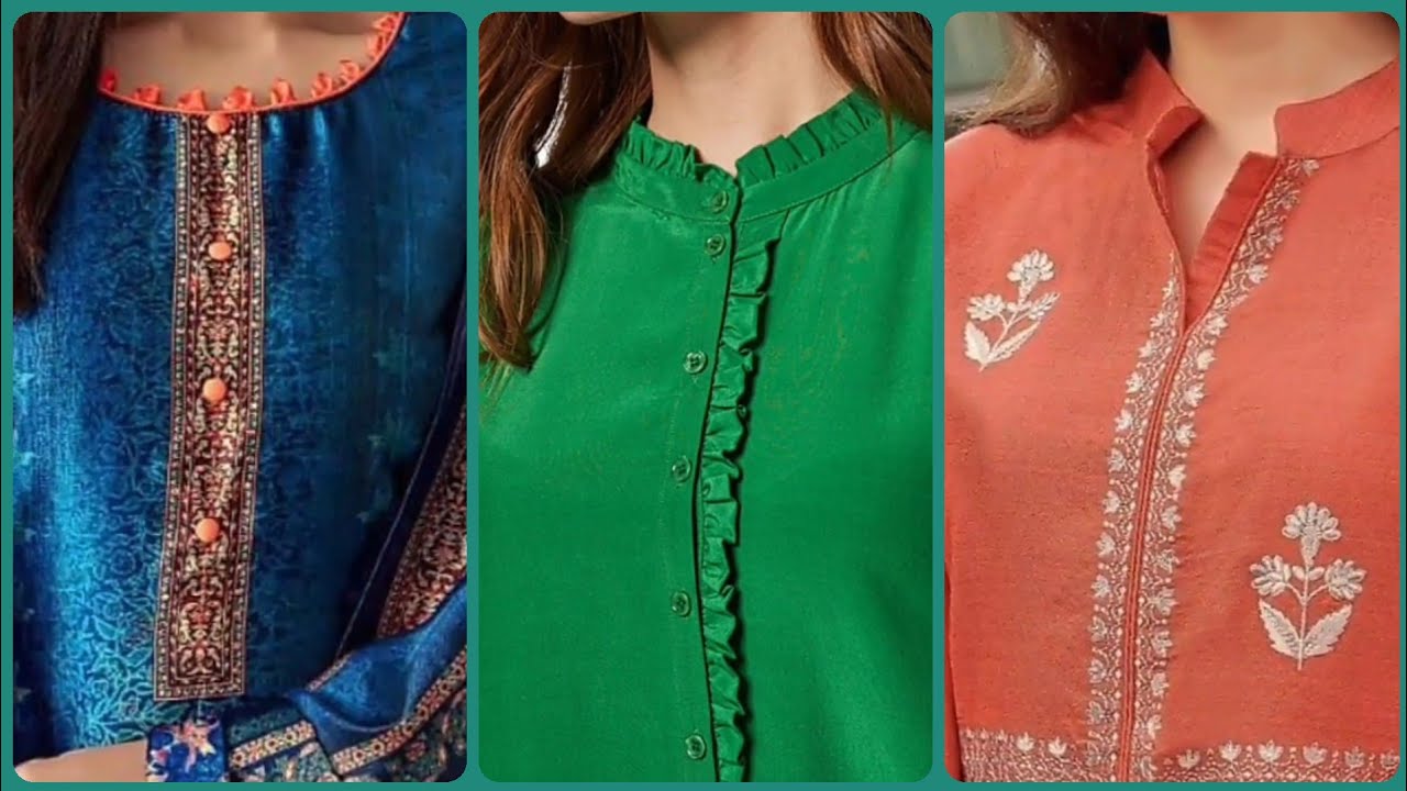 Top Trendy & Easy Neck Designs For Girls Casual Wear Dresses Simple