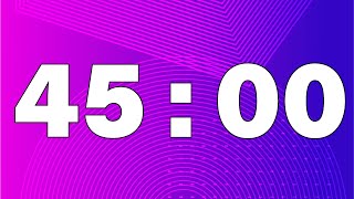 45:00 Countdown Timer - Geometric Harmony in Pink and Purple