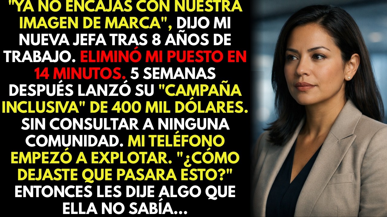 Mi jefa me despidió por “no encajar con la marca”… 8 semanas después su campaña fue cancelada