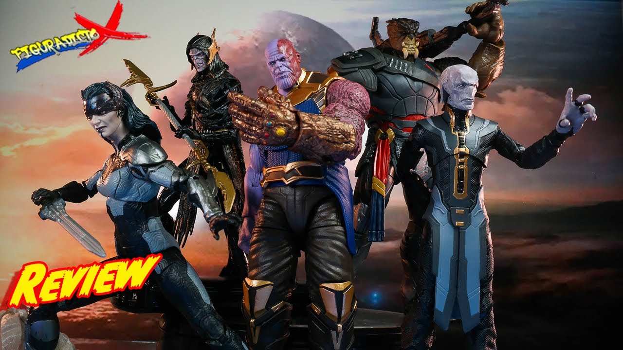 Avengers: Endgame Marvel Legends Wave - Juego de 7 figuras (Thanos BAF)