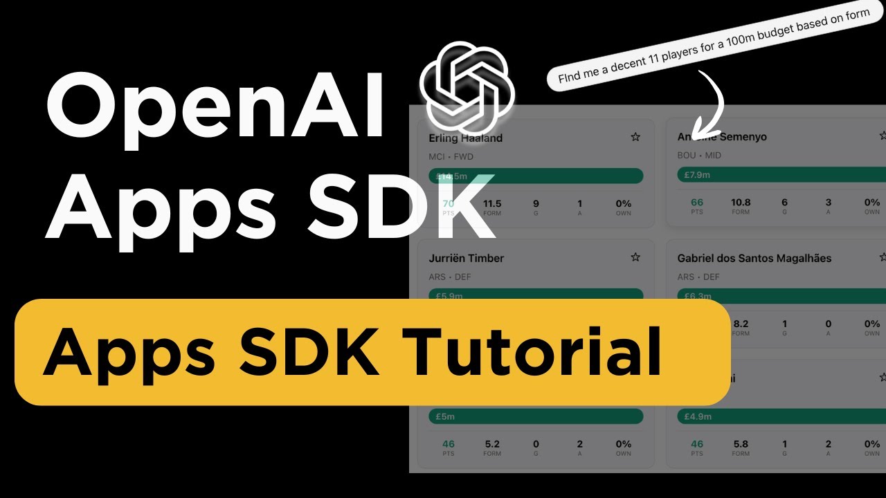 Build Your First ChatGPT App: Fantasy Premier League AI Assistant (Apps SDK Tutorial)