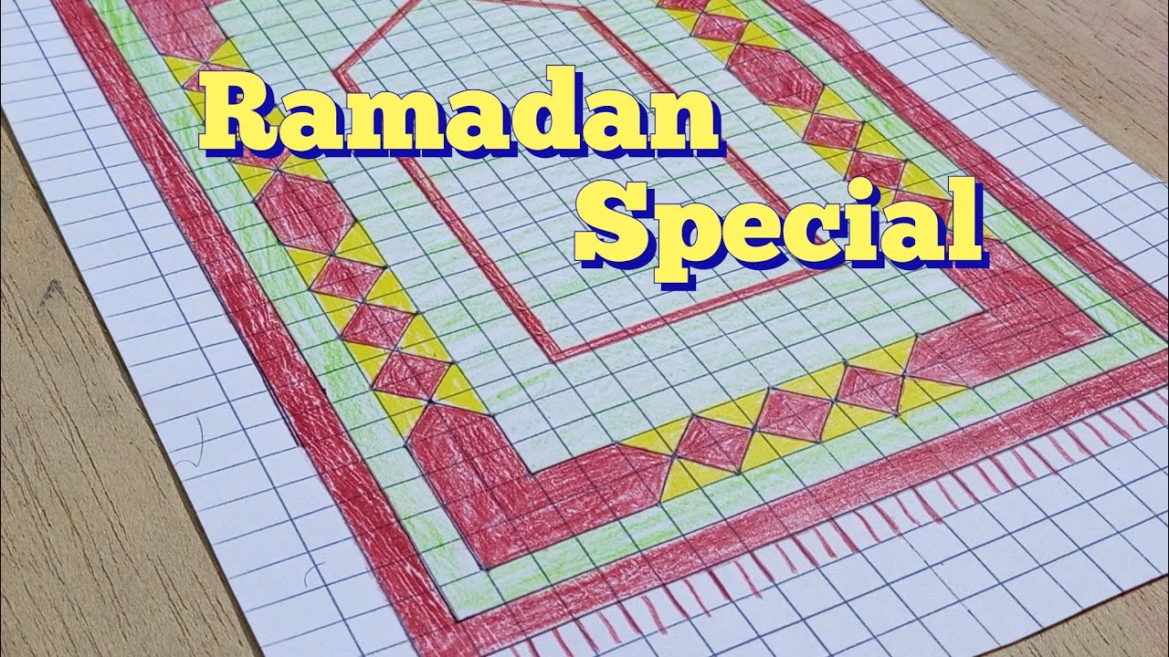 Geometrical Islamic Ja-e-Namaz Design for Ramadan 2026 | Islamic Geometric Art@freeart207 