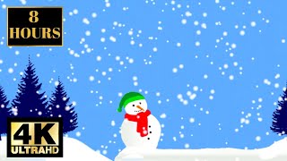 🎅🎄 Christmas Winter Snowman Wallpaper Screensaver☃️⭐️ Relaxing & happy Christmas Music🎵 4K 8 HOURS screenshot 3