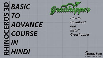 Grasshopper in Hindi - 01(Intro) - 2 How to download and install grasshopper for Rhino v4, v5, v6