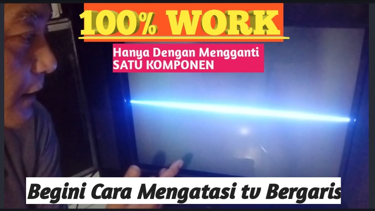 CARA MEMPERBAIKI TV BERGARIS HORIZONTAL 