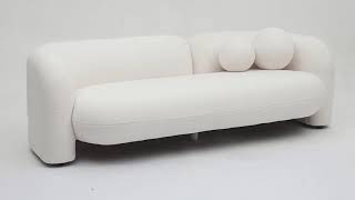 Amelie Cream Faux Fur Sofa from TOV Furniture