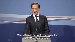 Het inleidend statement van de persconferentie van MP Rutte na de ministerraad van 15 juli 2022.