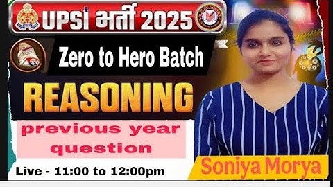 BK CLASSES || zero to hero batch || Reasoning by soniya maurya ||
