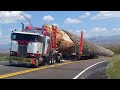 Extremely dangerous oversize logs truck famous wood processing mill  manufacturing cable drum