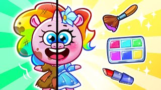 Rich vs poor princess ! 💎 Princess beauty makeup song | | Funny Kids Stories