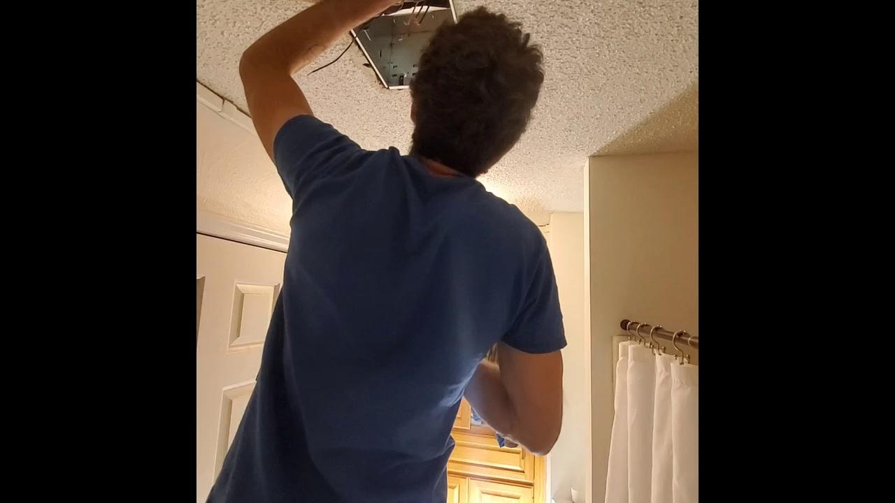 how to install bathroom vent heater with drywall intact! YouTube