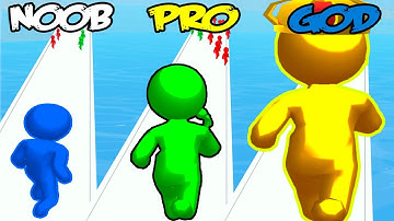 NOOB vs PRO vs HACKER in Color Run Stickman 3D