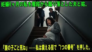 「『お前と腹の子も一緒に死ね！』妊娠6ヶ月の私を階段から蹴り落とした夫と嘲笑う姑――痛みに震えながら私が押した番号はひとつだけ。