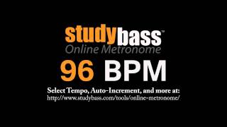 96 BPM Online Metronome (3 min 