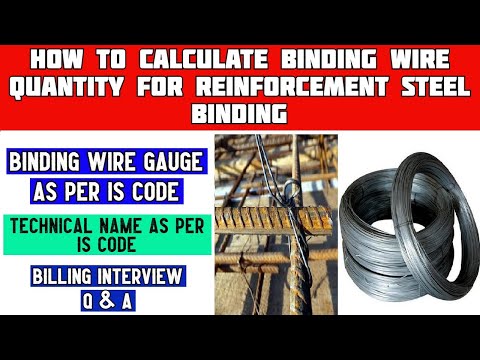 How to Calculate Binding Wire Quantity for Reinforcement Steel Binding | Binding Wire Gauge