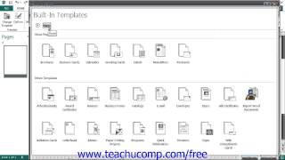 Publisher 2013 Tutorial Changing the Publication Template Lesson 2.2