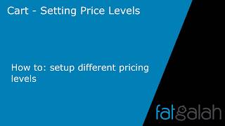 CART   Setting up different pricing levels screenshot 3