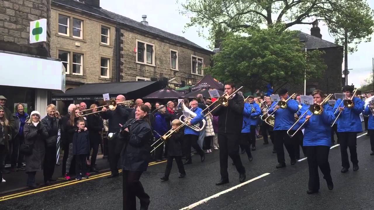 Diggle Brass Band in Uppermill on Whit Friday 2015 YouTube