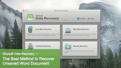 iSkysoft Data Recovery - The Best Method to Recover Unsaved Word Document