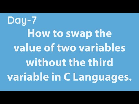 C program to swap value of two variables without third variable | How to swap value of two variables